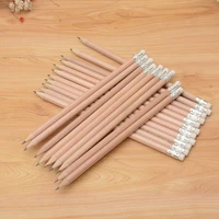 10pslot wooden hb pencil with eraser drawing painting writng standard pencil pencil 19cm for student stationery