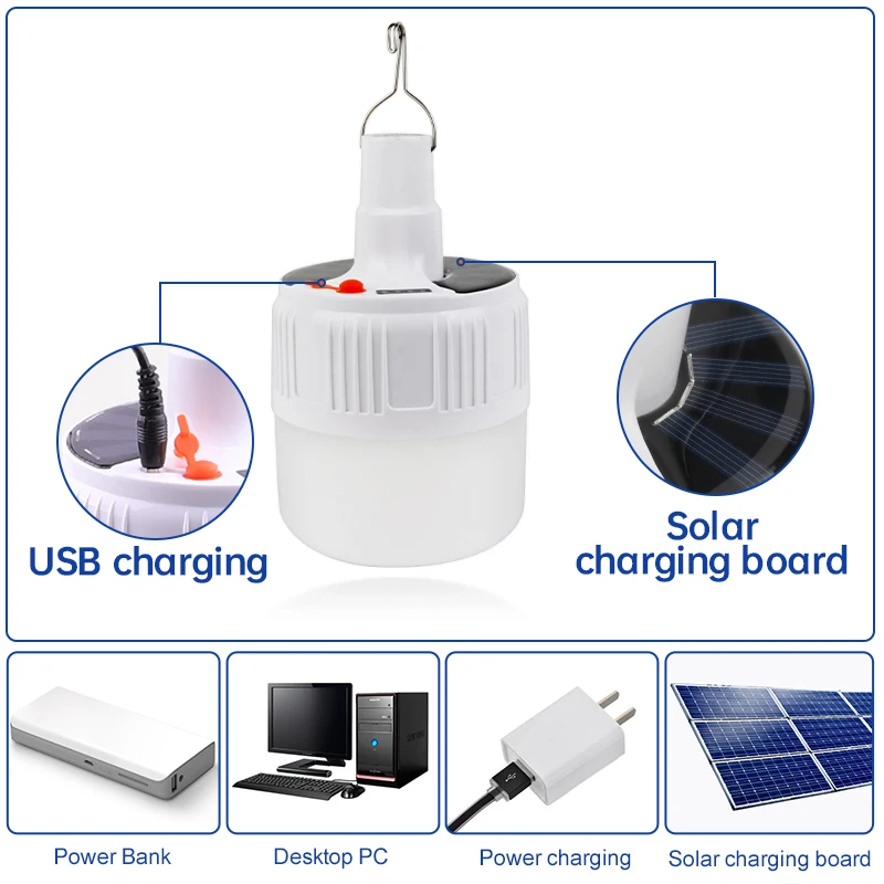 

Rechargeable LED Mini Bulb Lantern Portable Camping Lamp 80W USB LED Power Book Light LED Reading Study Table Lamp Super Birght