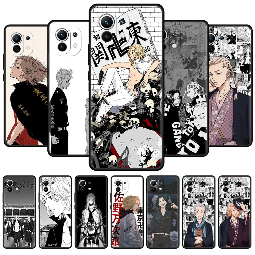 

Case For Xiaomi Poco X3 NFC M3 F3 GT M4 Redmi Note 9S 9 8 10 Pro K40 9C 9A Black Soft Phone Coque Anime Tokyo Revengers