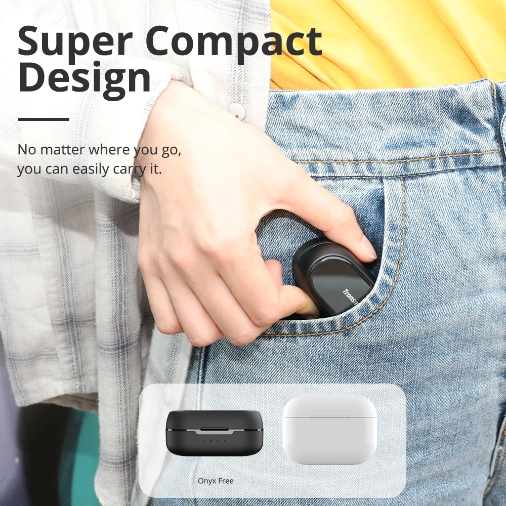 

Tronsmart Onyx Free TWS Earphone UV IPX7 Waterproof Aptx With Panasonic Tactile Switche CVC Noise Cancellation 35H Playtime