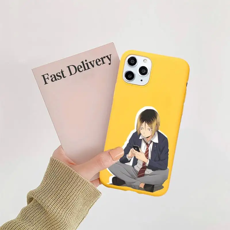 

Kenma Kozume Of Haikyuu Phone Case Candy Color for iPhone 6 7 8 11 12 s mini pro X XS XR MAX Plus
