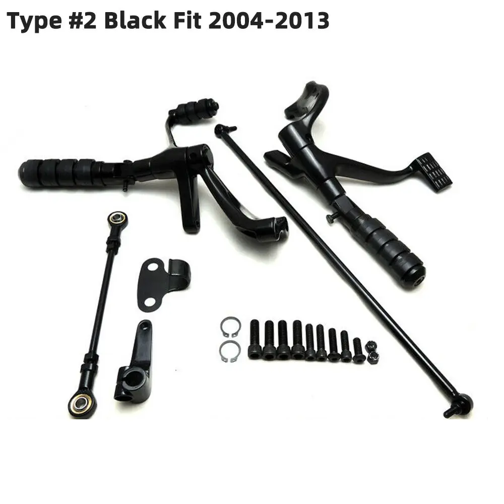 Type2 Fit 2004-2013 Подножки рычаги сцепления для Sportster XL883 XL883C XL1200L XL1200R сорок восемь подножка подставки для ног управление вперед 1991 - Цвет: Type2 Fit 2004-2013