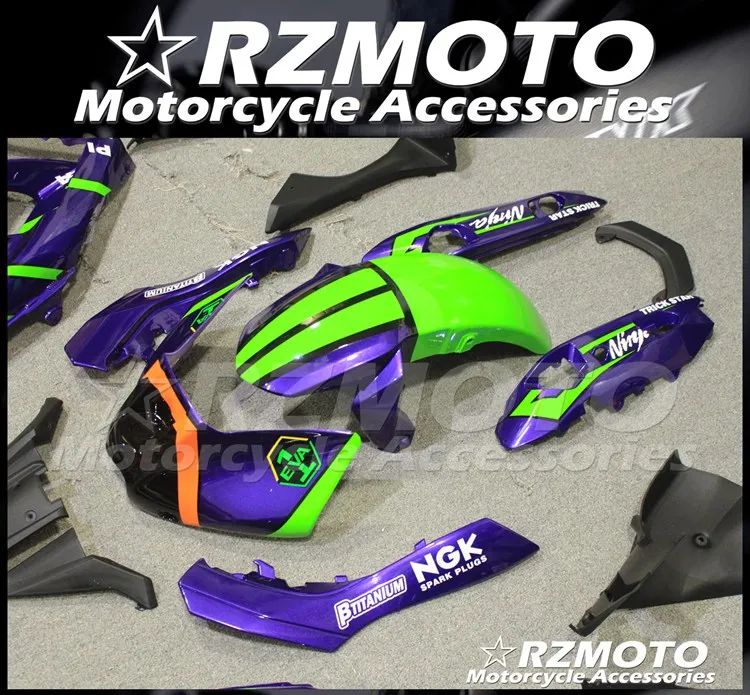 

New ABS whole Fairings kit Fit for Kawasaki ER6F Ninja 650 2012 2013 2014 2015 2016 650R 12 13 14 15 16 Bodywork Purple green