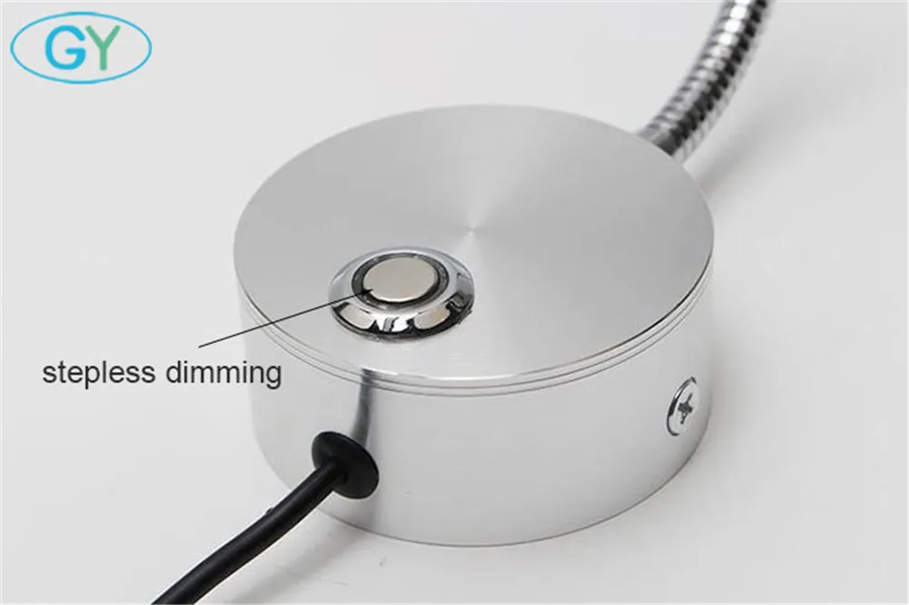 Приглушаемые настенные бра светодиодный светильник для чтения с гусиной шеей