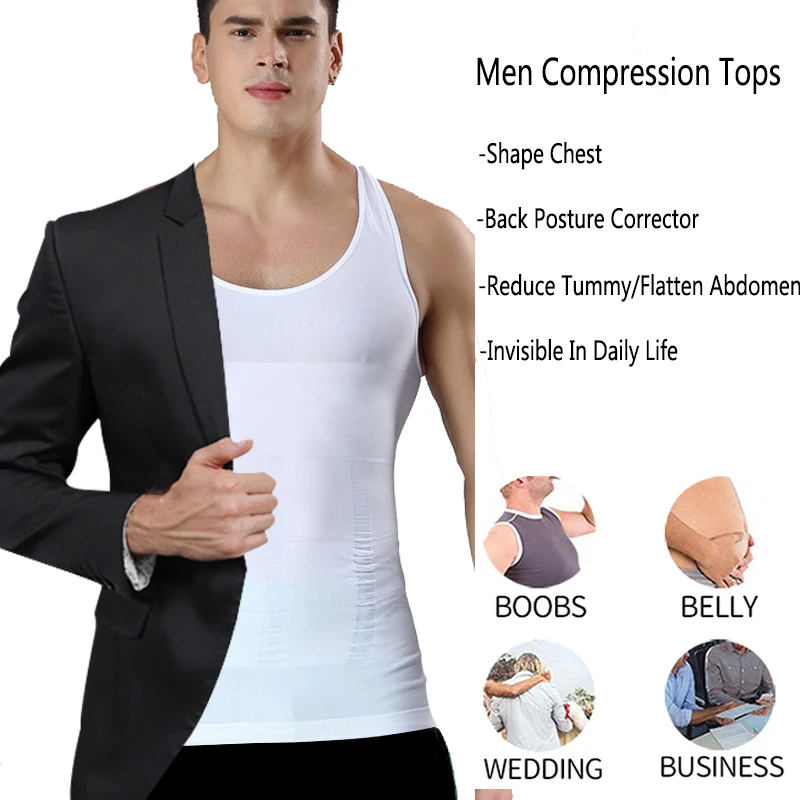 IYUNYI Для мужчин белье майка для похудения придания формы телу корсет с функцией