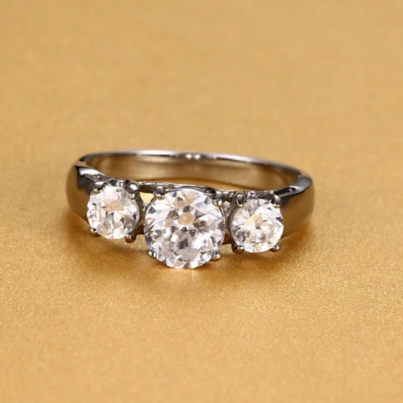 

Fashion Luxury Rings For Women Wedding AAA Zircon Engagement Female Ring Silver Color Ring Romantic Party Gift Jewelry