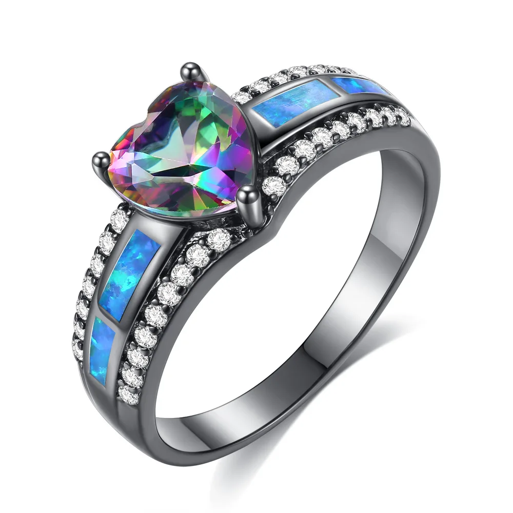 

Elegant Women's Fashion Color Zircon Ring Silver Plated Ring Women's Wedding Engagement Banquet Ring Bride Wedding Jewelry