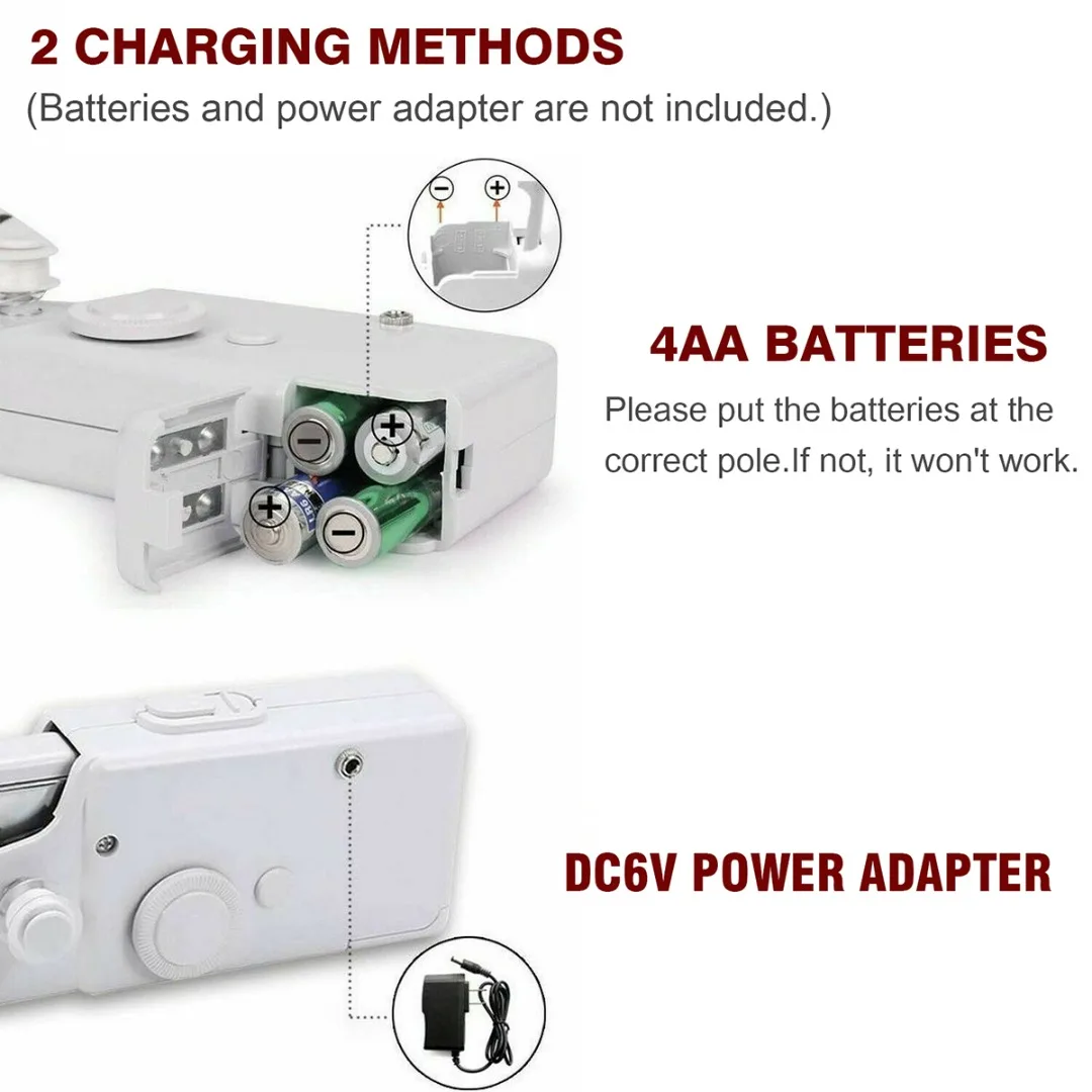 Домашняя дорожная портативная ручная мини-швейная машина для ткани с одним