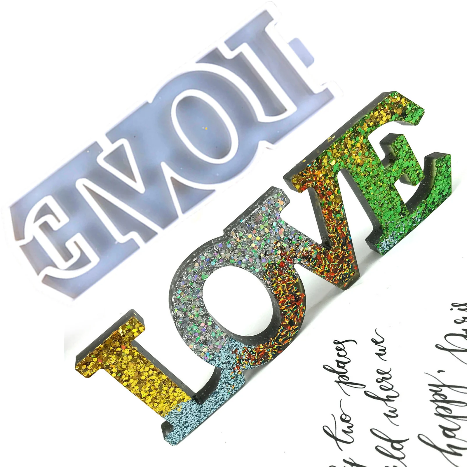 

DIY Epoxy Resin Silicone Mold Storage Crafts Resin Letter Word Sign Molds Table Kitchen Home Desktop Decoration Art Ornaments
