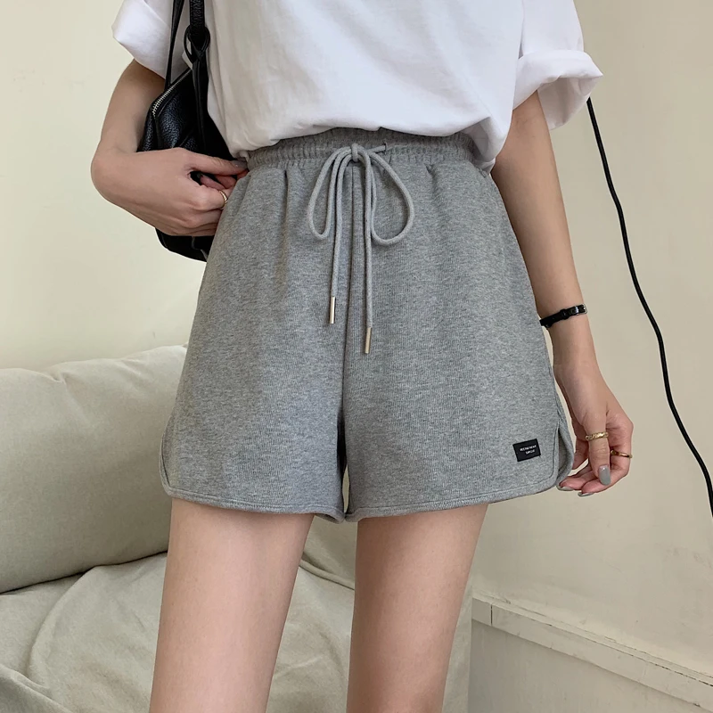 Sport Women's Performance Run Shorts Drawstring Quick Dry Heather Training Shorts with Pockets Side Cut Split Design Shorts