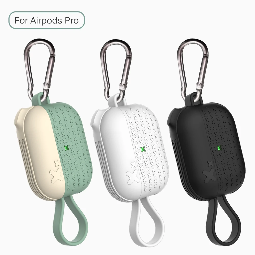 Силиконовый чехол TyRoq для Apple AirPods Pro с брелком, идеально подходит для AirPods Pro, защитный чехол для AirPods 3, противоударный