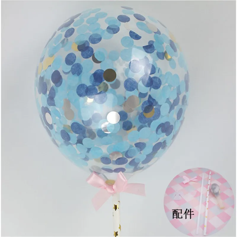 balloon blue Cakelove Белые Крылья Ангела торт комплект экстракласса счастливое украшение для торта ко дню рождения розовый Фламинго верхушка для торта украшения детский душ - Цвет: balloon blue