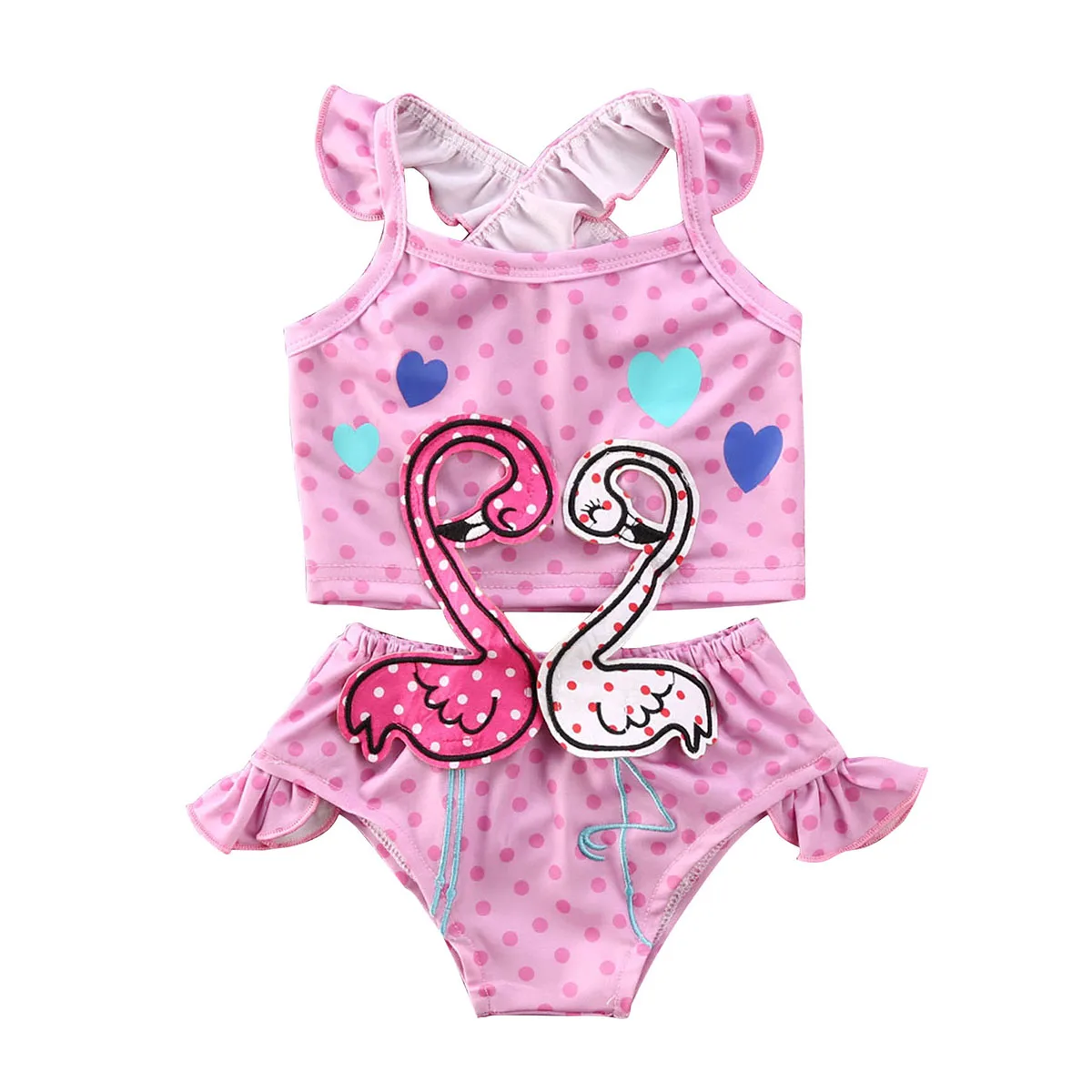 Infant Newborn Baby Girls Two Piece Swimwear Swimsuit Bikini Sets Bathing Swimming Suit Beachwear Swan Costume 1-5Y | Мать и ребенок