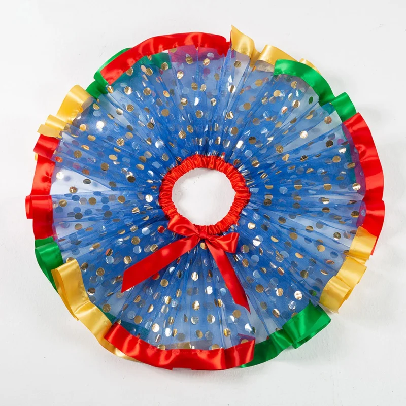 Юбка для маленьких девочек 2 7 лет новая летняя сетчатая юбка в горошек с высокой