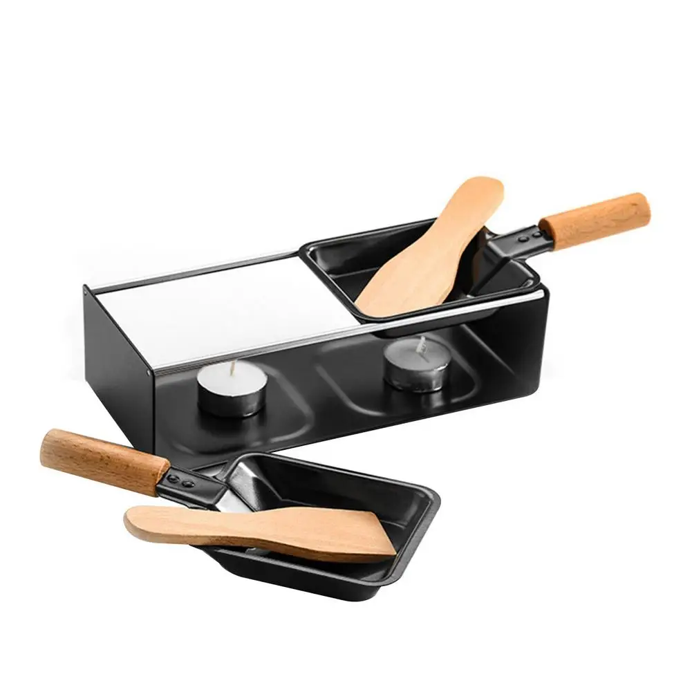

Cheese Raclette Grill Set Non-stick Griller Mini BBQ Cheese Board Baked Cheese Oven Iron Cheese Melter Pan Tray Baking Tool