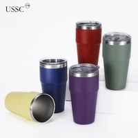 ussc straight vacuum flasks creative thermoses 304 stainless steel portable business car cup ice ba cup vacuum beer cup hz038