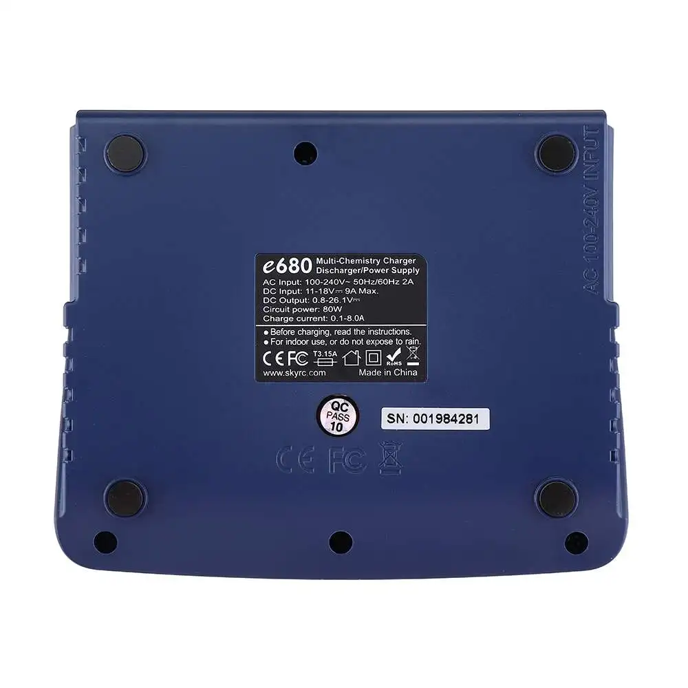 Балансирующее зарядное устройство SKYRC e680 80 Вт 8A AC/DC Dis с температурным зондом ЖК