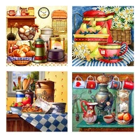 chenistory coloring by number food landscape kits for adults diy home decor drawing on canvas handpainted art home decor