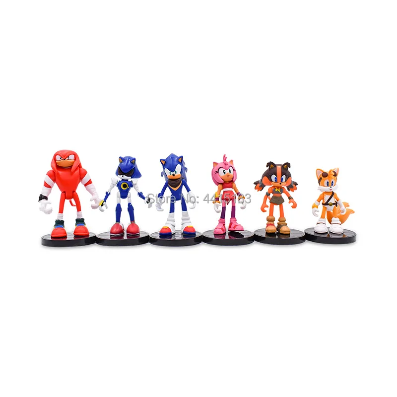 Аниме Соник Хвосты Amy Rose Knuckles Shadow ПВХ экшн кукольная фигурка игрушка Рождественский подарок для детей 7