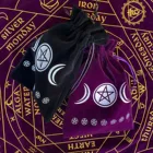 Бархатная сумка для хранения Таро защитная сумка рисунок звезды луны сумка для карт настольная игра вышивка сумка на шнурке для гадания аксессуары