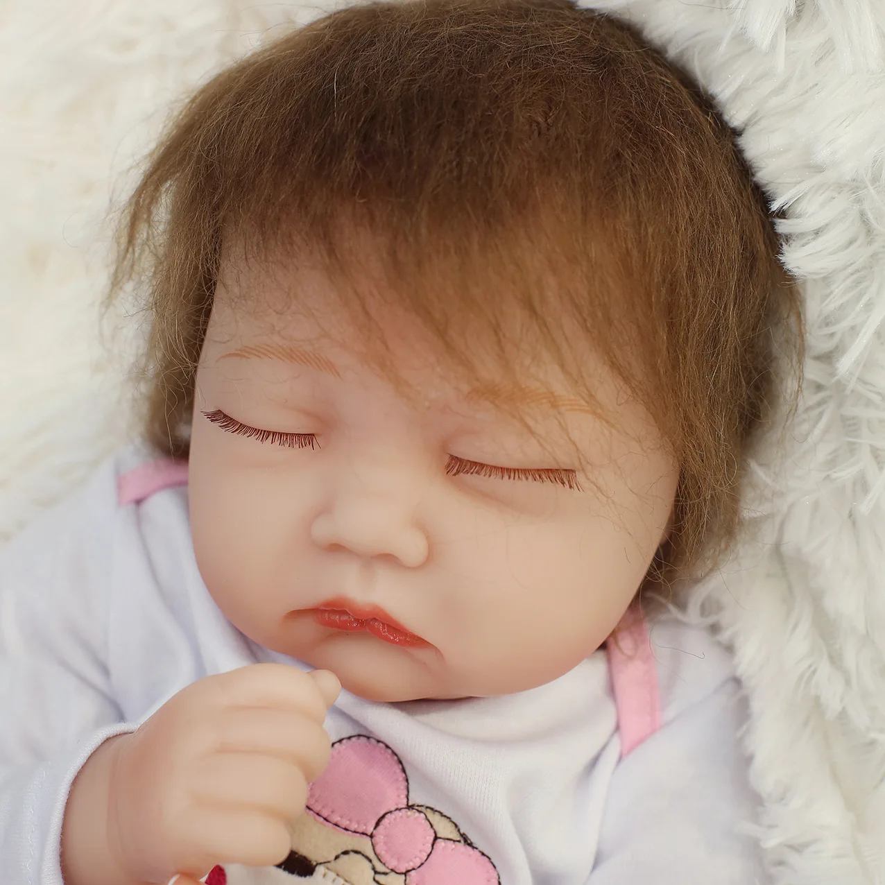 

55cm Bebe Reborn Baby Doll Girl Silicone Vinyl Alive Dolls Newborn Kids Gifts Best Playmates Light pink
