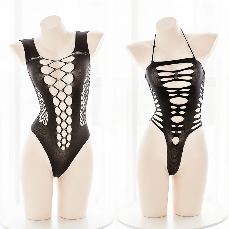 Японские сексуальные прозрачные сетчатые ажурные Комбинезоны на бретелях