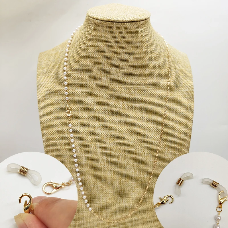 

Fashion Eyeglasses Chain Imitation Pearl Beaded Trendy Women Outside Casual Sunglasses Accessory Necklace Gift Mask Hanging Rope