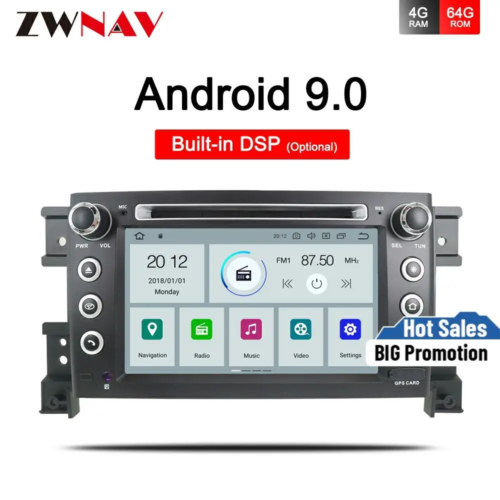 IPS экран DSP 2 din Android 9 0 автомобильный DVD мультимедийный плеер радио для Suzuki Grand Vitara