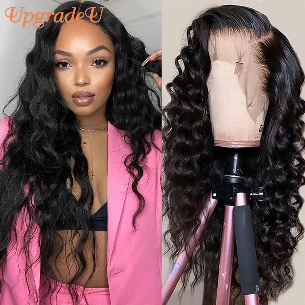 13x6 Loose Deep Human Hair Wigs Pre Plucked HD Transparent 13x4 Lace Front Wigs With Baby Hair Brazilian Remy 4x4 Lace Wigs