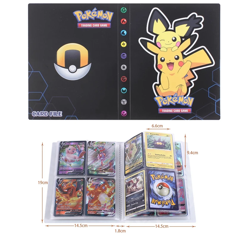 Альбом для карт с покемоном книга аниме-карт любимые карты папка