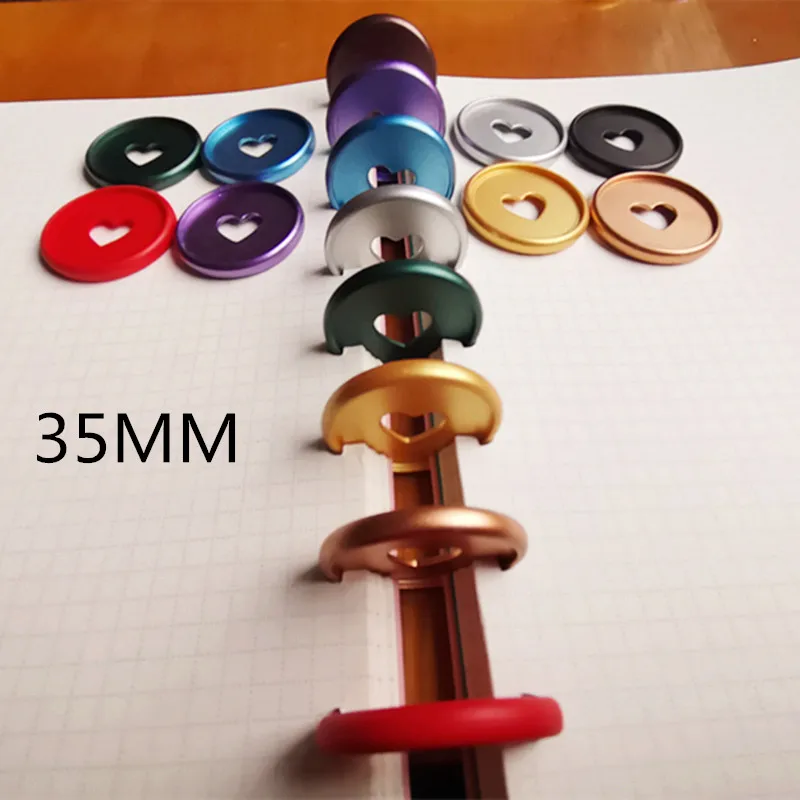 

20PCS35MM new heart-shaped frosted plastic binding ring binding CD mushroom hole notebook binding button
