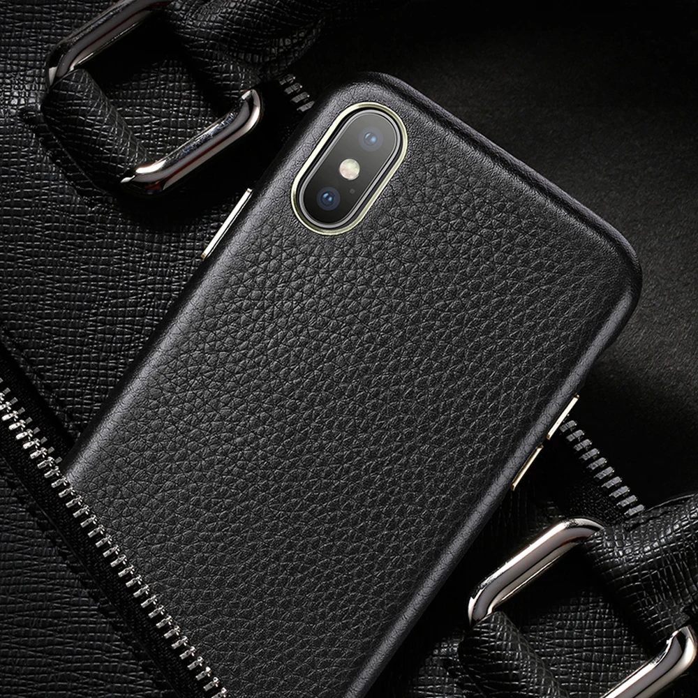 Кожаный чехол Премиум для iPhone 8 7 6 6s Plus Xr X Xs Max Роскошные тонкие мягкие Защитные
