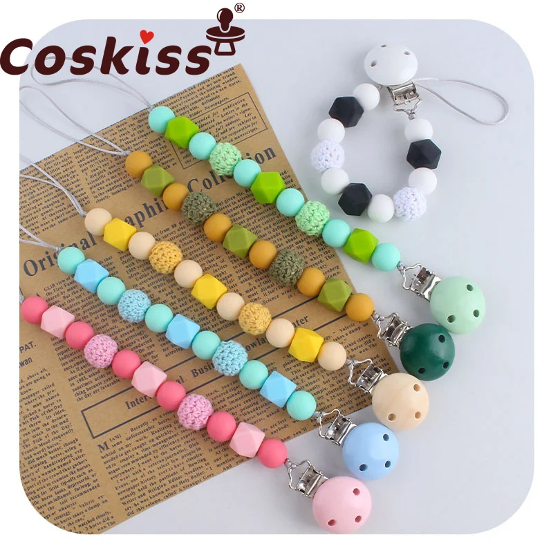 

Coskiss Baby Supplies Hemu Pacifier Clip Toy Teether Baby Soothing Silicone Teething Teething Pacifier Chain Anti-drop Chain