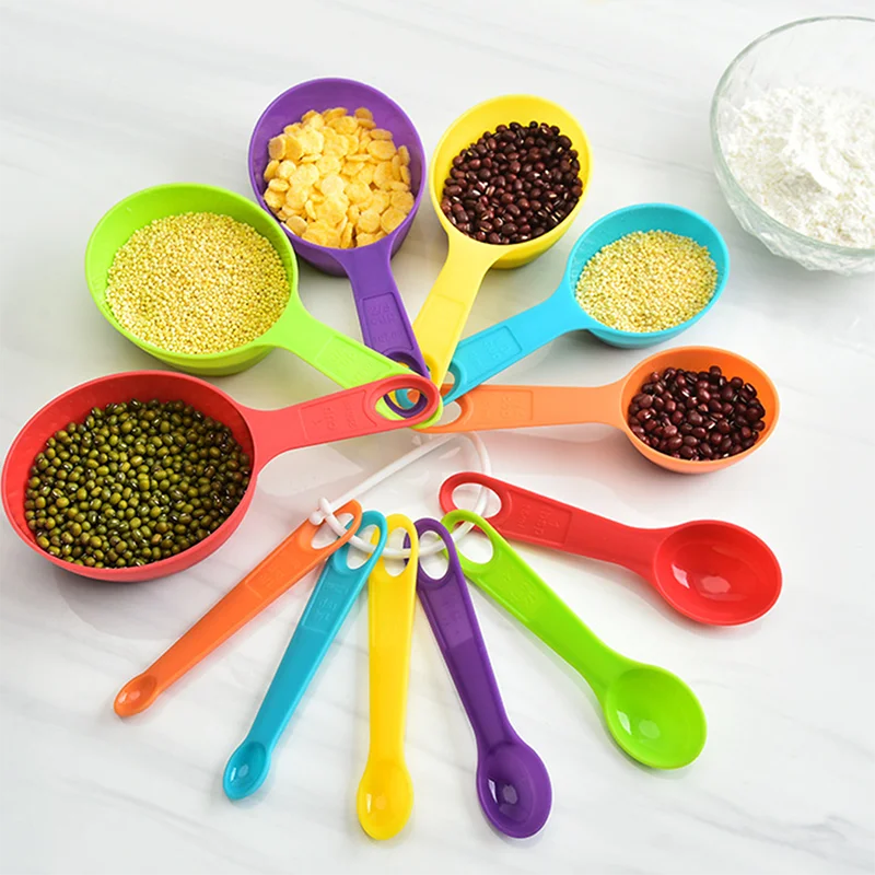 

12Pcs/Set Kitchen Tools Food Grade Measuring Scoop Spoons Measuring Cups Spoon Cup Baking Utensil Set Kit Measuring Supplies