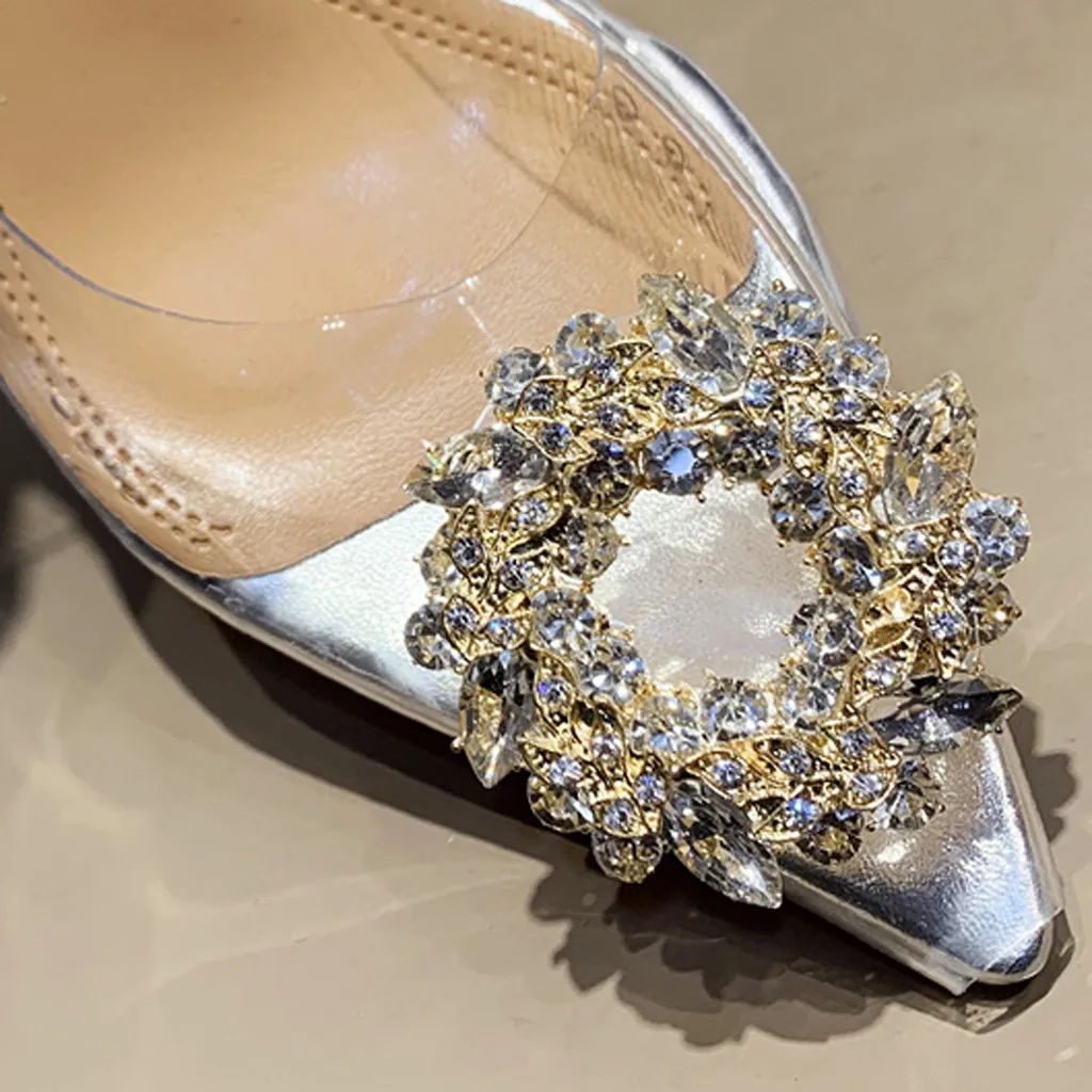 Летние модные прозрачные босоножки без задника с открытыми пальцами из