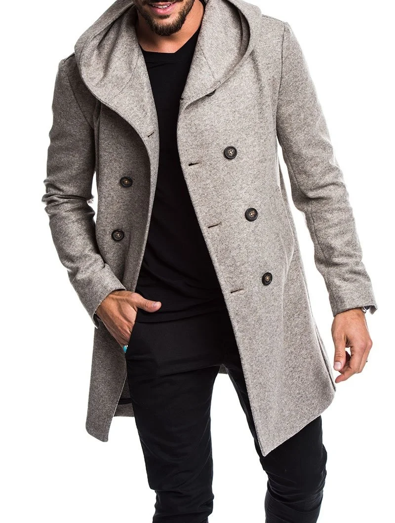 

ZOGAA, теплое шерстяное пальто, Мужская одежда, приталенное длинное пальто с капюшоном, мужское зимнее пальто, Новое поступление 2019, хит продаж