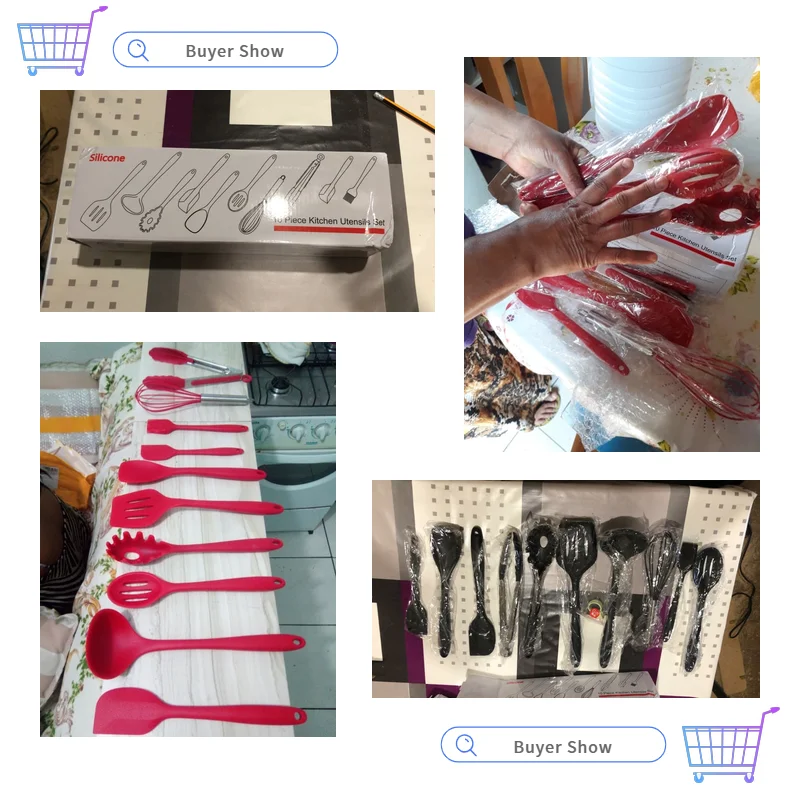 10 шт. 5 силиконовый набор принадлежностей для готовки термостойкая кухонная