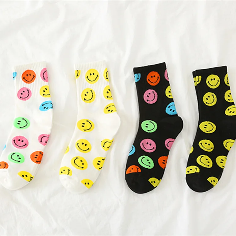 Счастливая Девочка Новые короткие носки милые разноцветные цветные радужные