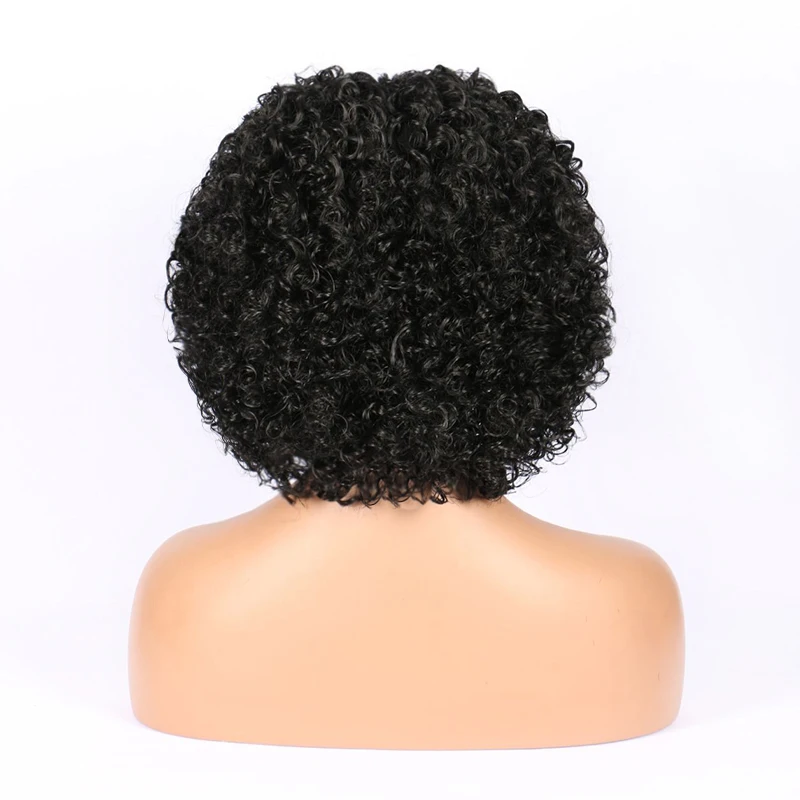 

Kinky Curly Hair Wigs Natural Part Synthetic Hair Women Wigs 180% Density Machine Made Wig Short Bob Wig Afro Kinky Curly Wig