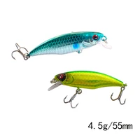 55mm4 5g minnow lures long shot hard goods for fishing full swimming layer sea river shad wobbler for trolling squid fish lure