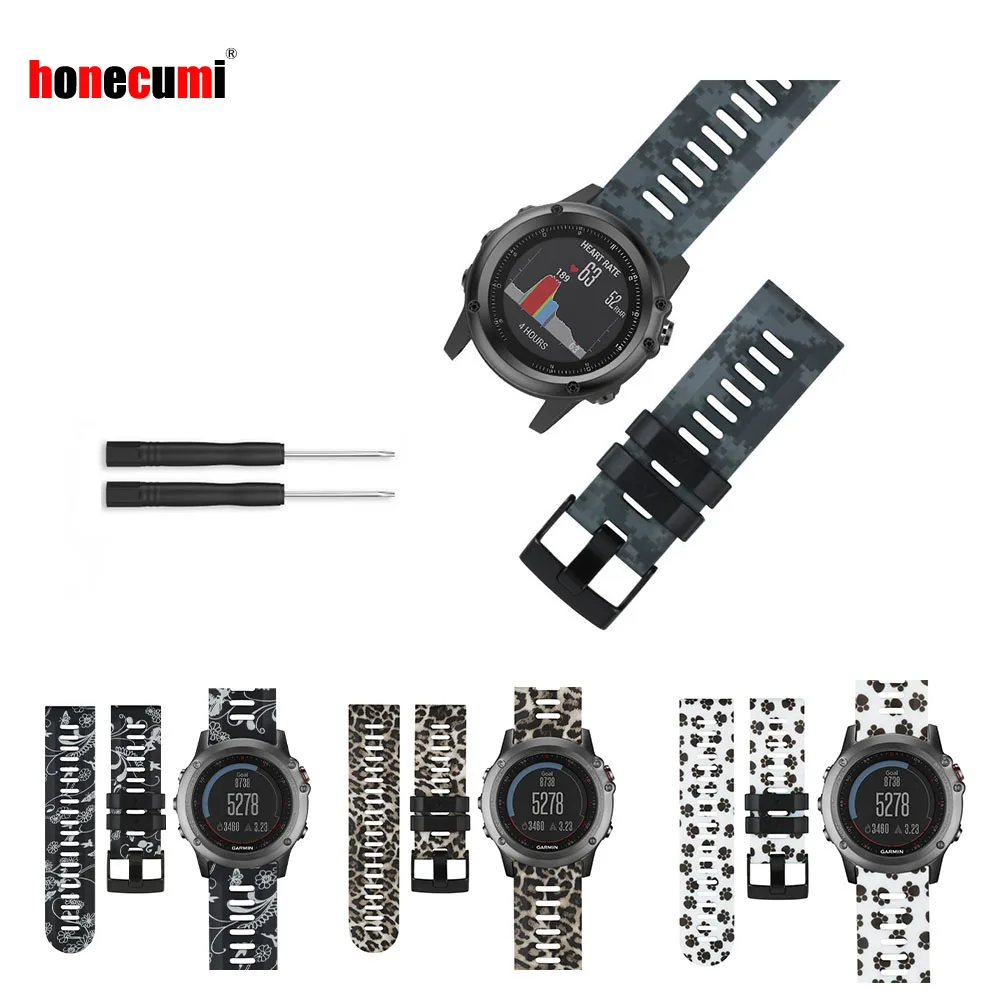 Honecumi для Garmin Fenix 3/Fenix 3 HR/Fenix 5s ремешок умных часов сменный силиконовые фитнеса