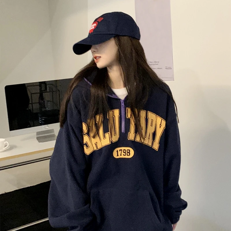 Gaganight женский свитер с капюшоном Новинка весна-осень 2021 корейский стиль ретро