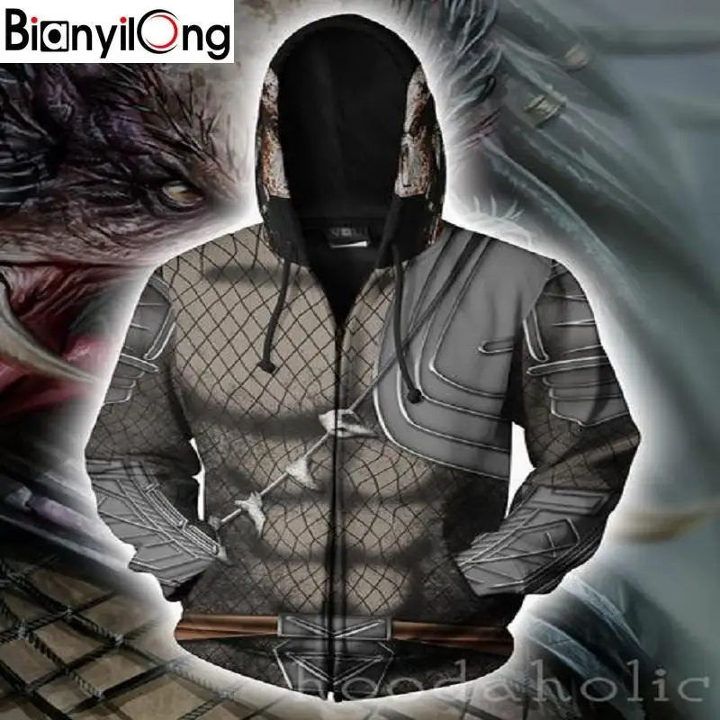 Bianyilong 2018 Новые мужские и женские толстовки с капюшоном 3d принтом Хищник