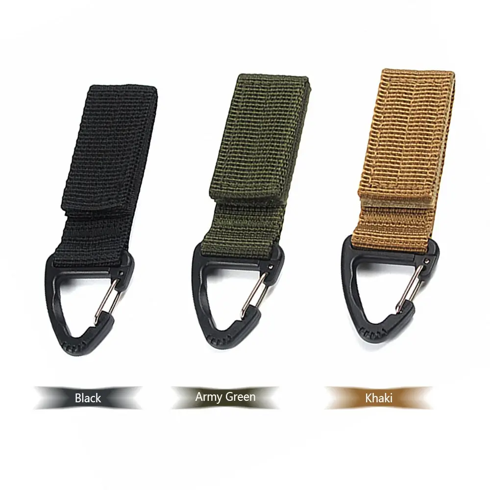 

Multifunctional Molle Webbing Belt Clip Climbing Carabiner Buckle High Strength Nylon Hanging Chain Backpack Key Hook Outdoor
