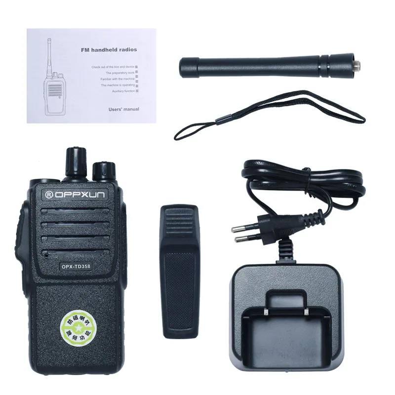 Oppxun - td-358 черный переговорные профессиональные UHF 400-470 МГц прочная машина 8 Вт с