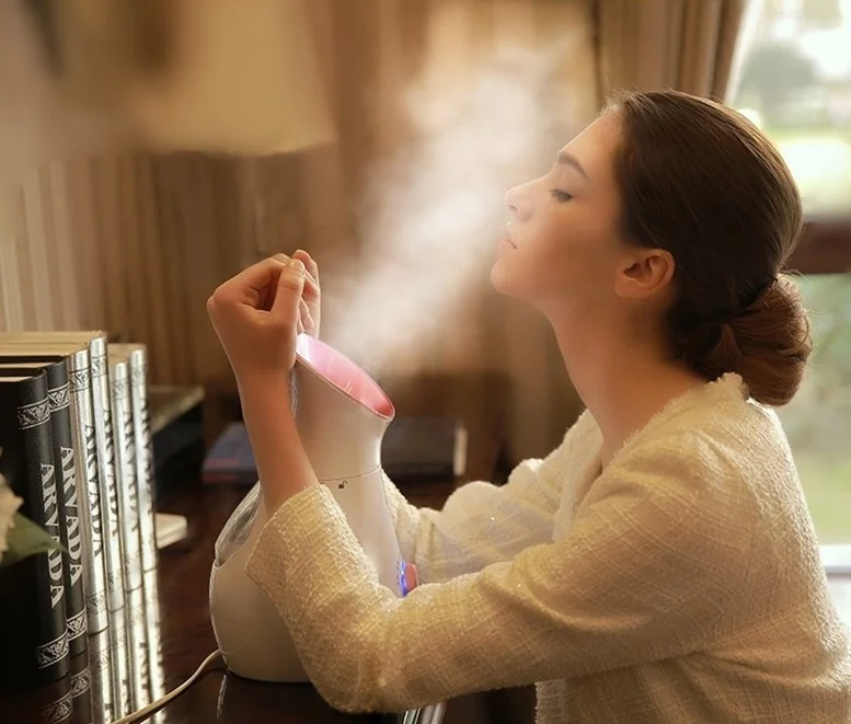

Spa-Quality Facial Steamer, with Ultra-fine Steam to Moisturize and Cleanse, Compact Design and One-Touch Operation