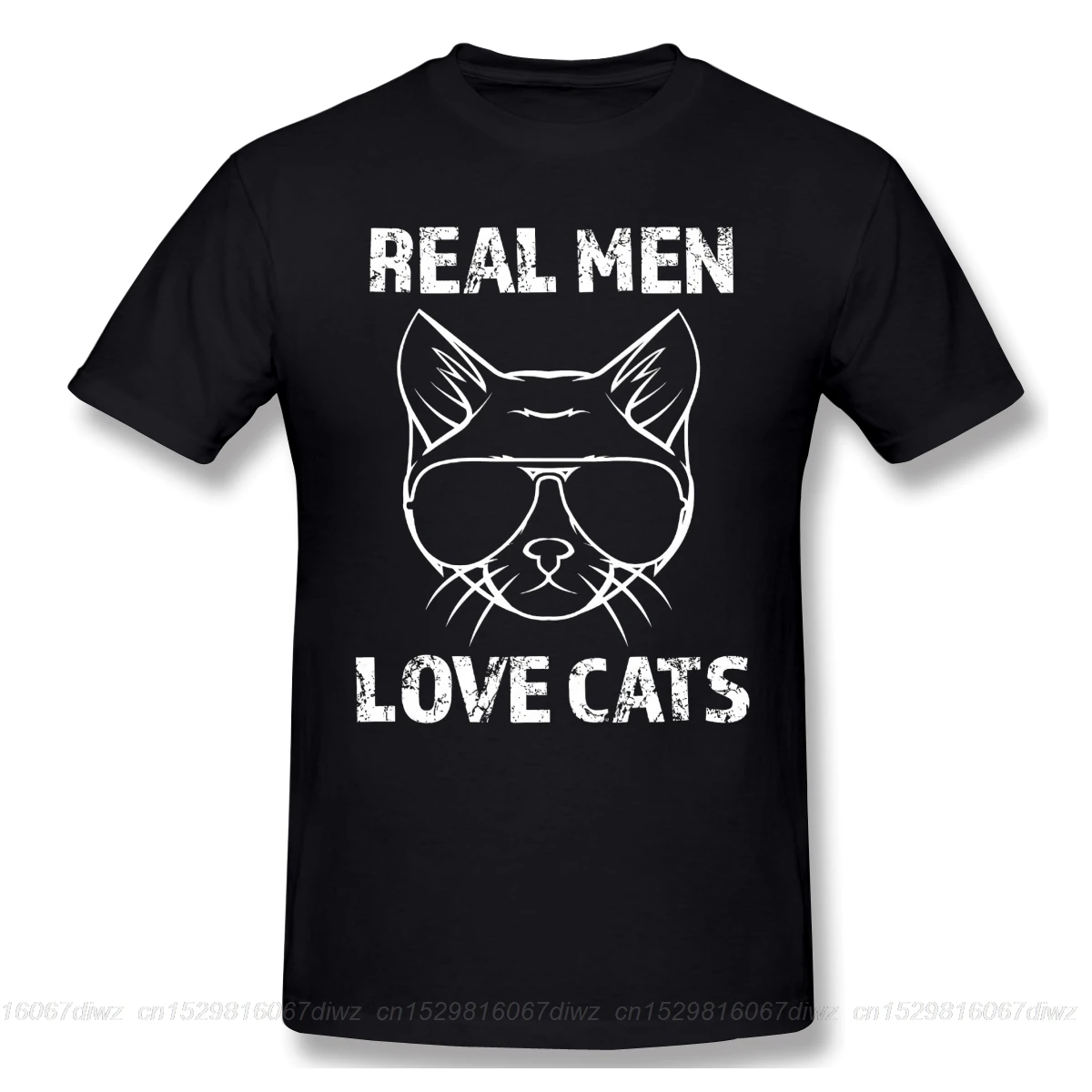 Śmieszna koszulka czerwona koszulka 6xl śliczna koszulka graficzna prawdziwi mężczyźni kochają koty moda męska z krótkim rękawem 100 bawełniana koszulka