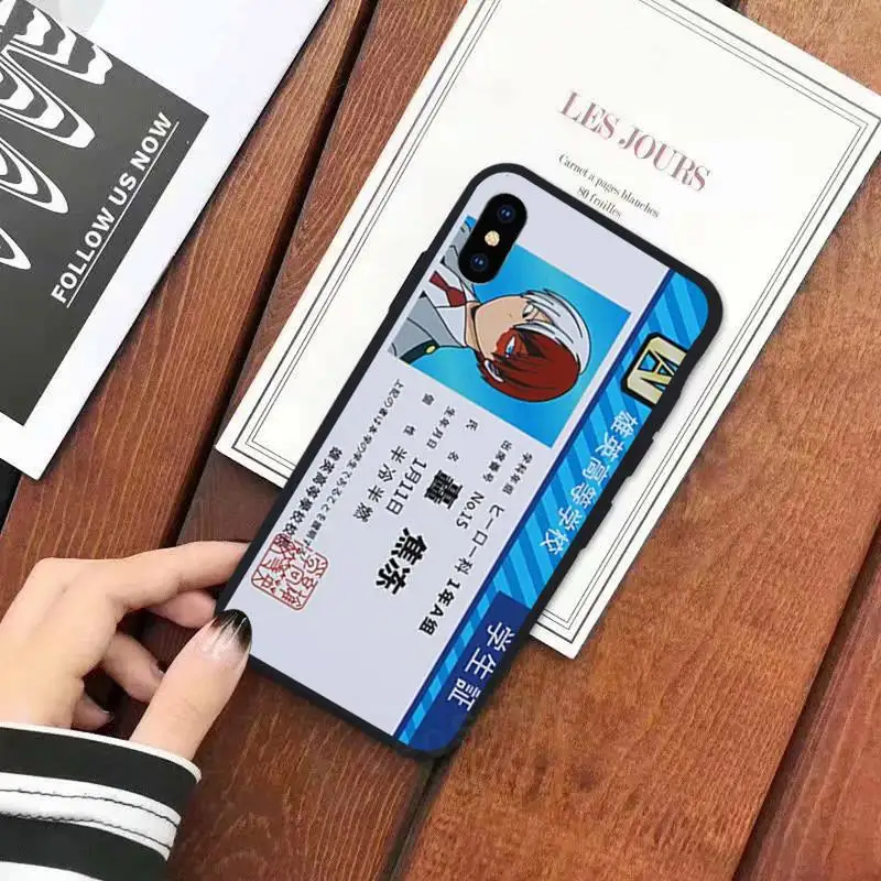 

My Hero Academy ID Card Phone Case for iPhone 11 12 mini pro XS MAX 8 7 6 6S Plus X 5S SE 2020 XR