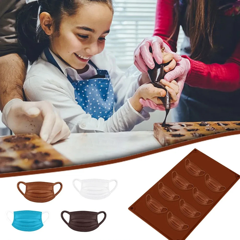 

8 Cavity Silicone Mold Pattern Baking Mold Cake Mold Chocolate Mousse Molds Three-Dimensional Coffee DIY Mould For Baking