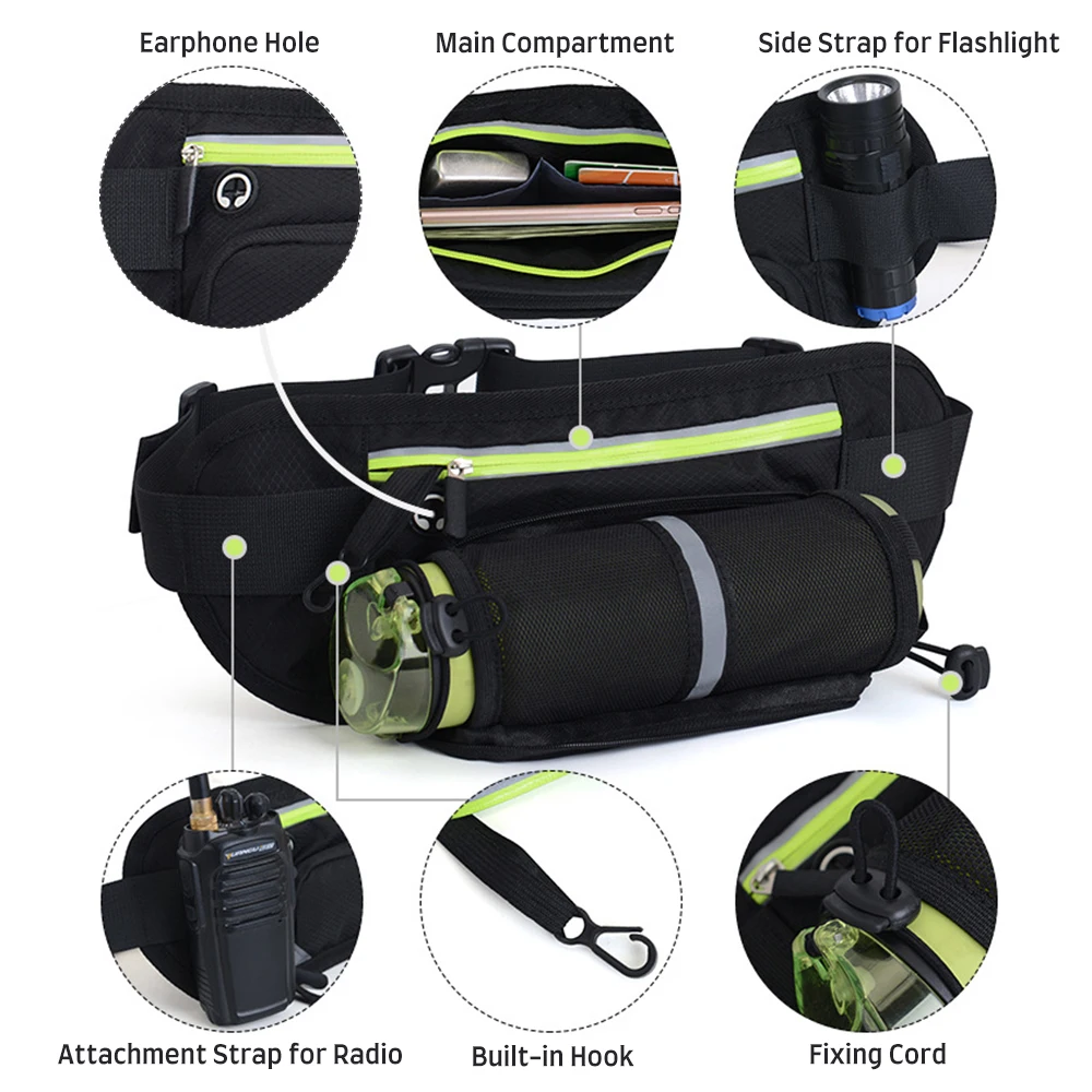 Поясная Сумка для бега сумка-бананка фитнеса с держателем бутылки воды